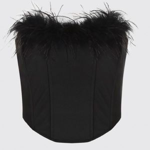 Vintage Roberta Bridal Feather Lined Corset